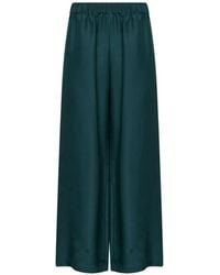 Weekend by Maxmara - Elasticated Wide-Leg Silk Trousers - Lyst