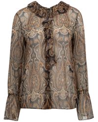 Nili Lotan - Cecily Ruffle-Detail Paisley-Print Blouse - Lyst