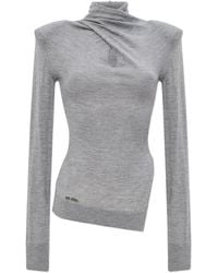 The Attico - Twisted Turtleneck Top - Lyst