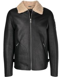 Moose Knuckles Hebron Leather Jacket - Black