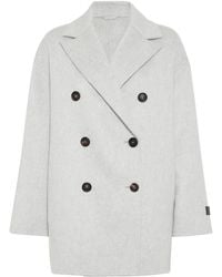 Brunello Cucinelli - Cashmere Double-Breasted Coat - Lyst