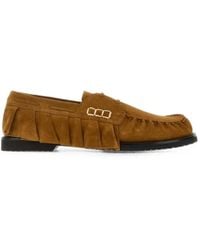 JW Anderson - Chaussures Bateau En Daim À Volants - Lyst