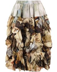 Comme des Garçons - Midi Skirt With Print - Lyst