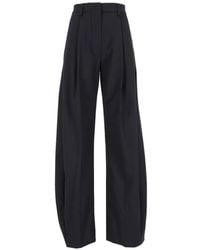 Thelatest - Billie Pleated Wide-Leg Trousers - Lyst