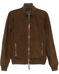 The Jack Leathers - Zip-Up Suede Jacket - Lyst