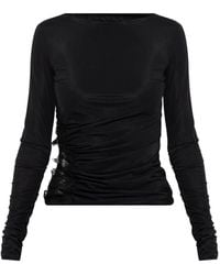 Blumarine - Jersey Top With Lace - Lyst
