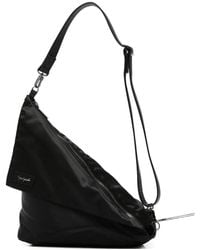 discord Yohji Yamamoto - Asymmetric Logo-Patch Shoulder Bag - Lyst