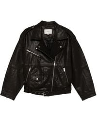 Gestuz - Lederjacke mit Gürtel - Lyst