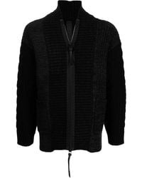 The Viridi-anne - Chunky-Knit Zip-Up Cardigan - Lyst