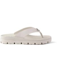 Prada - Rubber Thong Sandals - Lyst