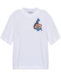 Munthe - Nuri Embroidered-Detail Cotton T-Shirt - Lyst