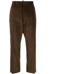 DSquared² - Cropped Corduroy Trousers - Lyst