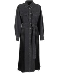 Weekend by Maxmara - Abito Citrato Belted Pleated Dress - Lyst