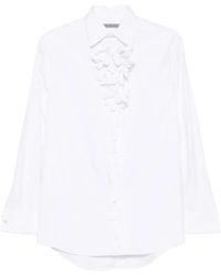 Balenciaga - Ruffled-Detail Long-Sleeve Shirt - Lyst