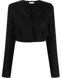 The Mannei - Terras Sequinned Cropped Blazer - Lyst