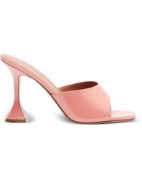 AMINA MUADDI - Lupita Patent-Leather Mules - Lyst