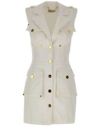 Elisabetta Franchi - Sleeveless Pocket-Detail Mini Dress - Lyst