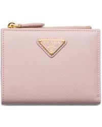 Prada - Kleine Saffiano Leren Portemonnee - Lyst