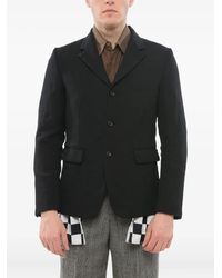Comme des Garçons - Checkered-Detail Double-Layered Blazer - Lyst