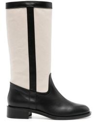 SCAROSSO - Tess Panelled Canvas Boots - Lyst