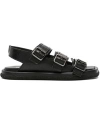 Moma - Lux Buckled Leather Sandals - Lyst