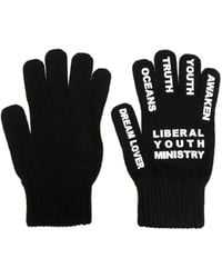 Liberal Youth Ministry - Knitted Logo-print Gloves - Lyst