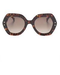 Carolina Herrera - Lunettes De Soleil À Monture Géométrique Oversize - Lyst