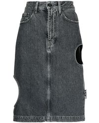 Off-White c/o Virgil Abloh - Meteor Denim Pencil Skirt - Lyst