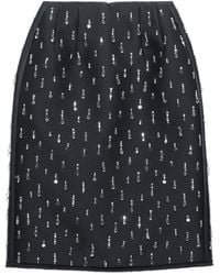 Prada - Scuba Midi-Rok Verfraaid Met Details - Lyst