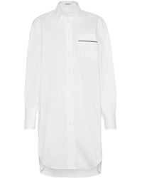 Brunello Cucinelli - Blouse Met Lange Mouwen En Monili Kralen - Lyst