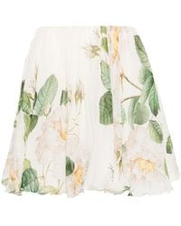 Giambattista Valli - Magnolia-print Full Skirt - Lyst
