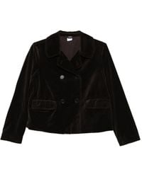 Aspesi - Velvet Double-Breasted Jacket - Lyst
