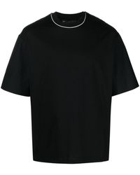 Neil Barrett - Contrasting-trim Cotton T-shirt - Lyst