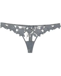 Fleur du Mal - Lily Embroidered Thong - Lyst