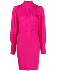 Philipp Plein - Cable-Knit High-Neck Dress - Lyst