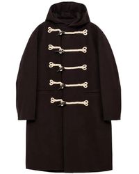 Yohji Yamamoto - Toggle-Fastening Hooded Coat - Lyst