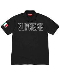 Supreme - Twill-Appliqué Polo Shirt - Lyst