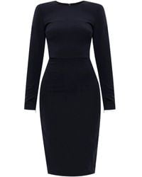 Victoria Beckham - Fitted Dress With Long Sleeves - Lyst