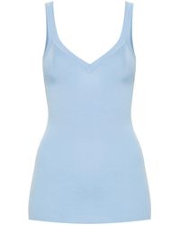 P.A.R.O.S.H. - Fine-Ribbed Tank Top - Lyst