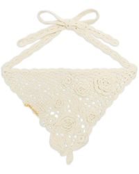 Ganni - Serre-Tête En Crochet À Fleurs - Lyst