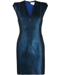 Genny - Metallic-finish Tweed Minidress - Lyst