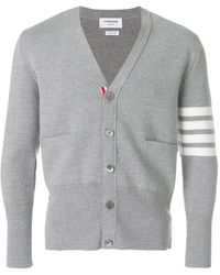 Thom Browne - 4-Bar Stripe Milano Stitch Merino Cardigan - Lyst