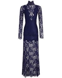 Rabanne - Long-Sleeved Lace Maxi Dress - Lyst