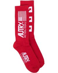 Autry - Intarsia-knit Logo Ankle Socks - Lyst