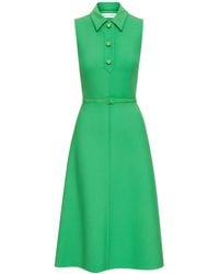 Oscar de la Renta - Abito Midi Cactus Con Cintura - Lyst
