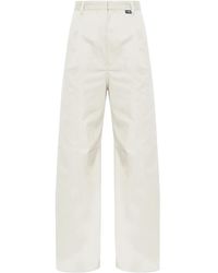 MM6 by Maison Margiela - Pleated Wide-Leg Trousers - Lyst