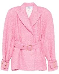 ROWEN ROSE - Chaqueta con cinturón y doble botonadura - Lyst