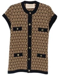 Valentino Garavani - Toile Iconographe Button-Up Cardigan - Lyst