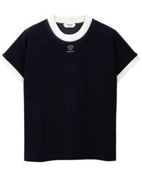 Versace - Embroidered-Logo Stretch Cotton-Jersey Slim T-Shirt - Lyst