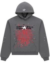 Sp5der - Splat Graphic-Print Star-Motif Hoodie - Lyst